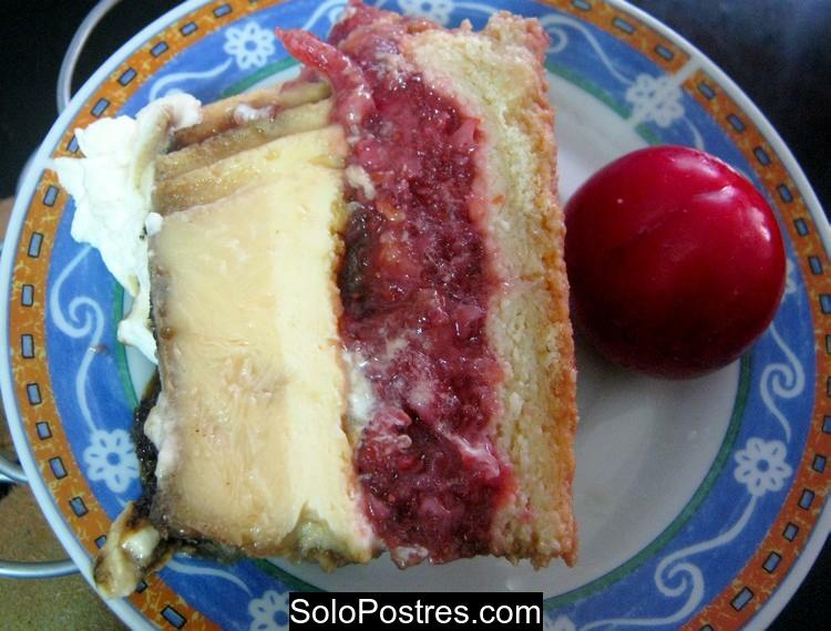 Tarta de gelatina de frutillas (fresas) y creme bruleè