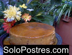 Un flan de familia, con dulce de leche casero