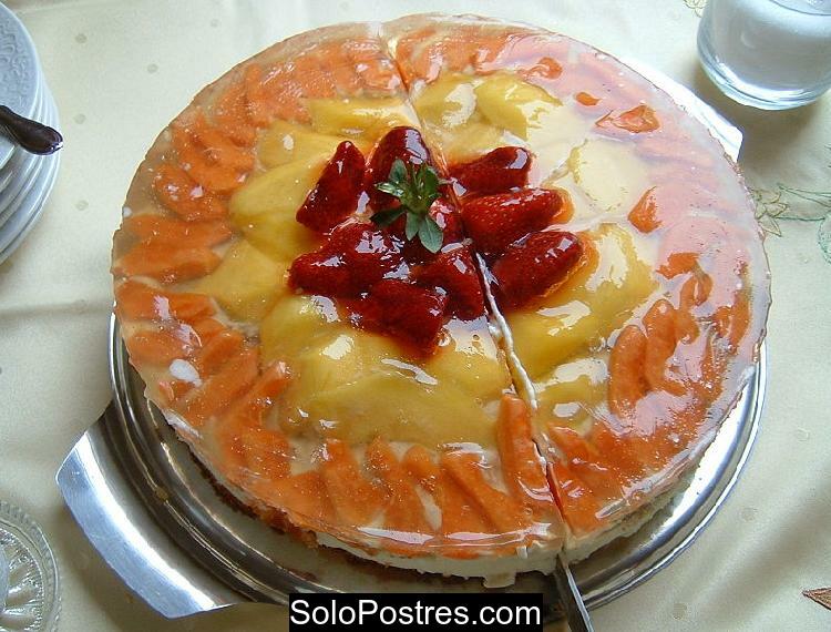 Tarta de manzana y flan