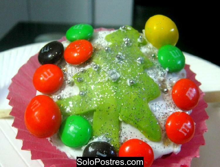 Cupcakes con motivo navideño