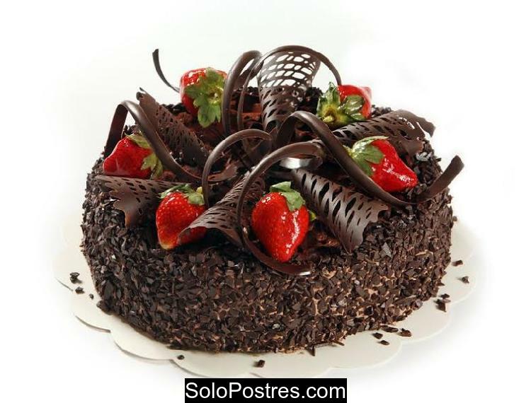 Gateau sabroso de chocolate y nuez