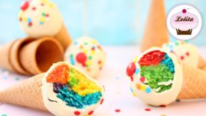 Cake pops en forma de helado