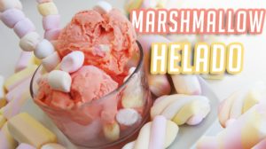 Helado casero de marshmallow
