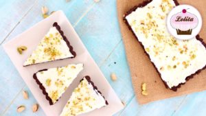Tarta sin horno de chocolate y pistachos