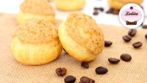 Profiterol craquelín con relleno de café