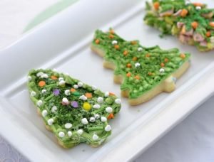 Galletas de mantequilla con formas de pino