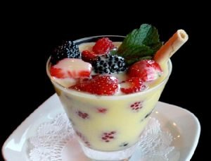 Frutilla y pera al yogur light