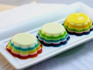 Cupcakes de gelatina de colores