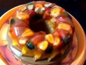 Postre light, diabéticos, celíacos, con gelatina de chocolate