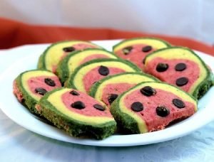 Galletas con forma de sandía