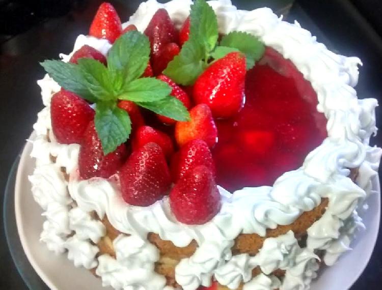 torta de frutillas