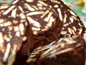 Salchichón de chocolate