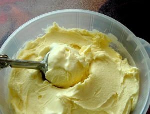 Helado de crema light, diabéticos, celíacos