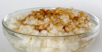 arroz con leche y naranja