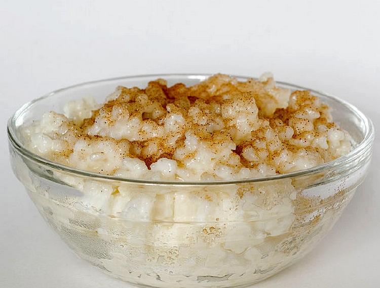 arroz con leche y naranja