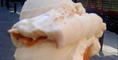 Helado cremoso de coco