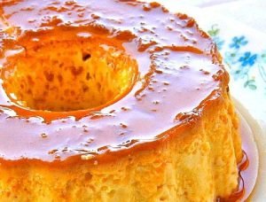 Flan con cafe