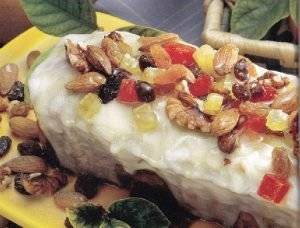 Budín inglés gigante, marmolado y con mucha fruta