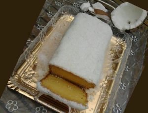 Pastel con mucho coco