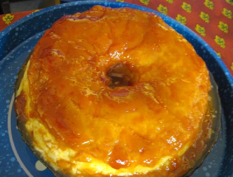 flan manzana