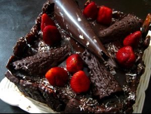 Glaseado o glasage de chocolate