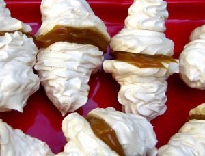 Merengues con dulce de leche apto para celíacos
