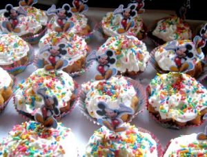 Cupcake como torta de cumpleaños para 3 años