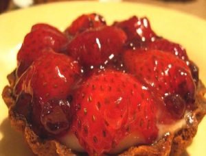 Tarteletas de crema de frutillas, (fresas)