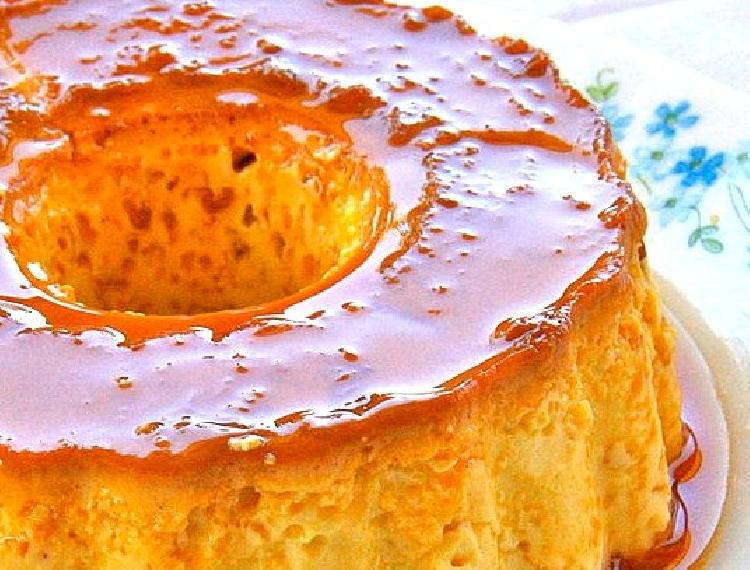 flan de dulce de leche