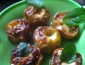 Manzanas al horno light, diabéticos y celíacos