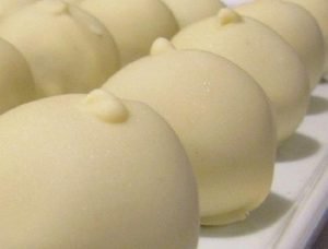 Trufas de chocolate blanco