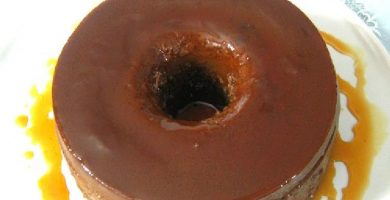 Flan de chocolate amargo