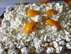 Un postre especial con duraznos (melocotones)
