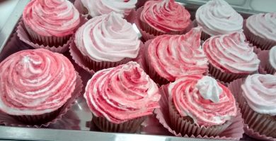 cupcakes yogurt y arandanos