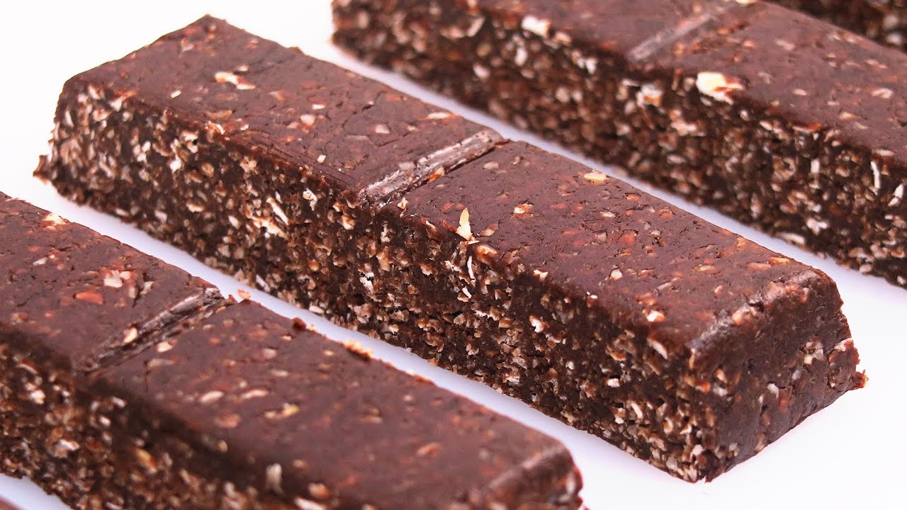Barritas Proteicas Caseras de Chocolate sin Horno