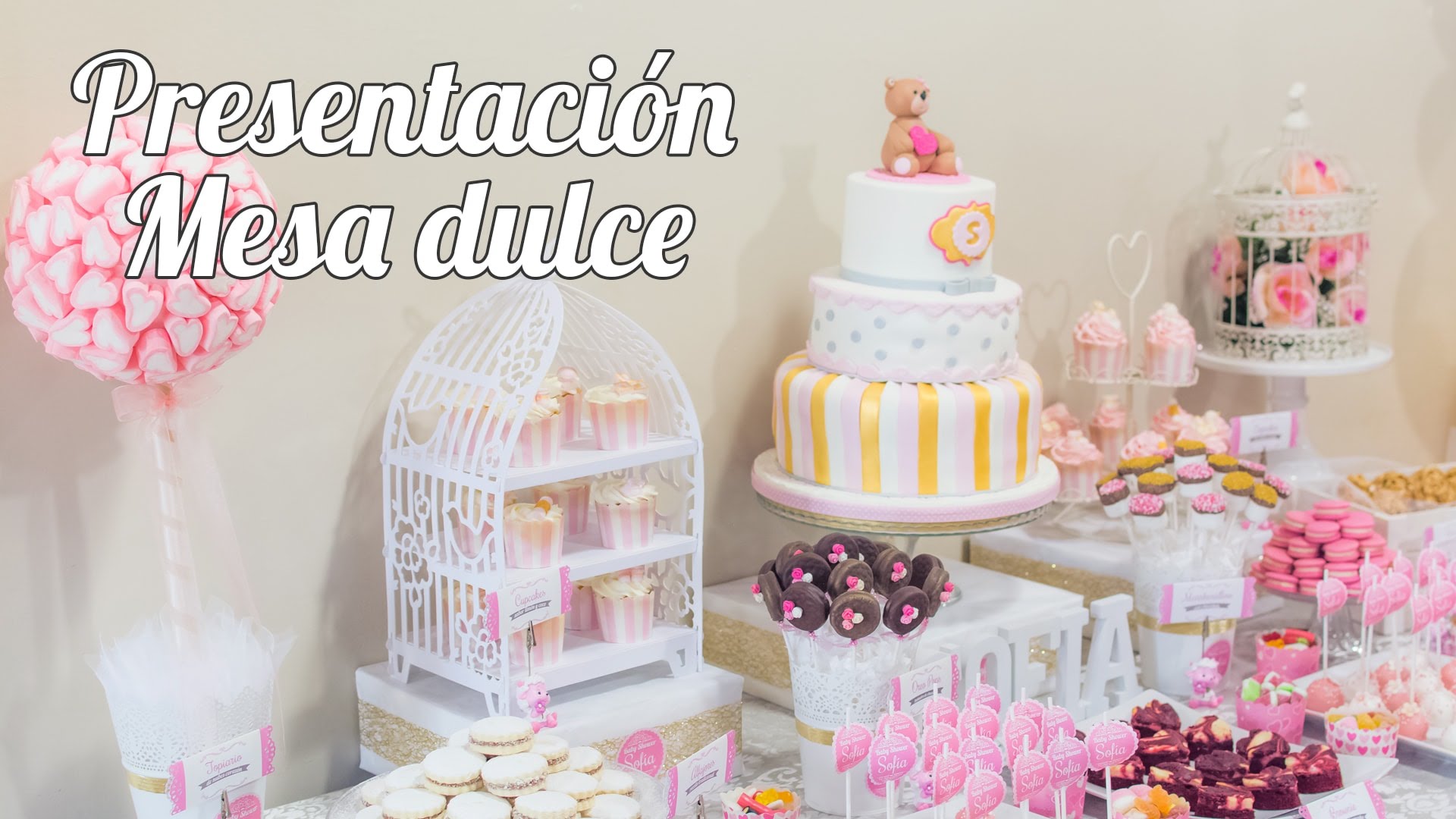 Como montar una mesa dulce para Baby Shower