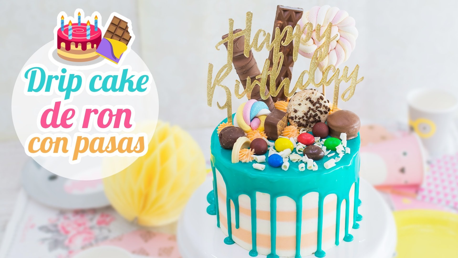 Tarta de cumpleaños de Ron con pasas
