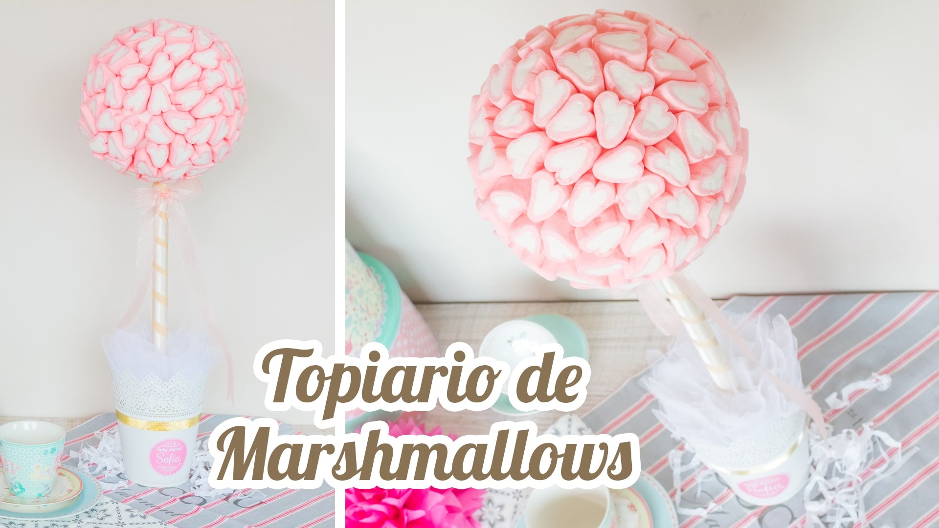 Topiario de Marshmallows Corazón
