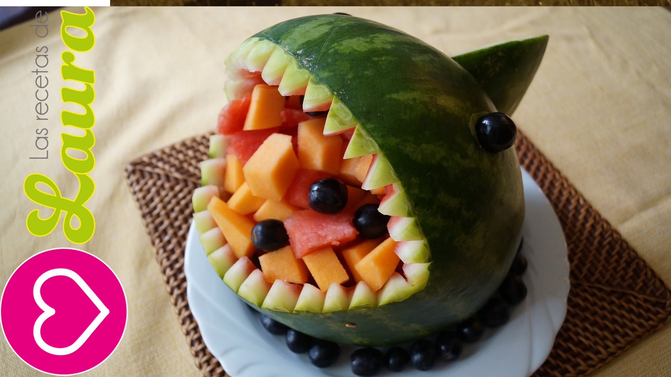 Como hacer un TIBURÓN de SANDIA kawaii