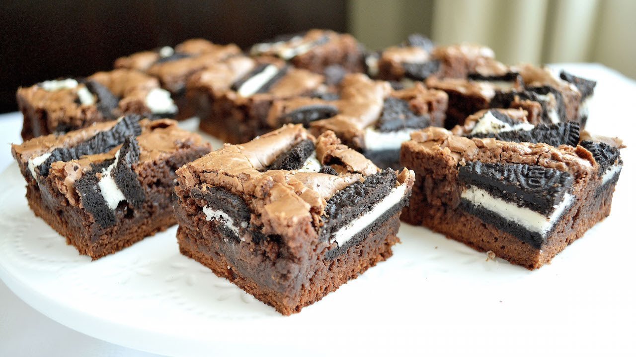 Brownies de chocolate con Oreo