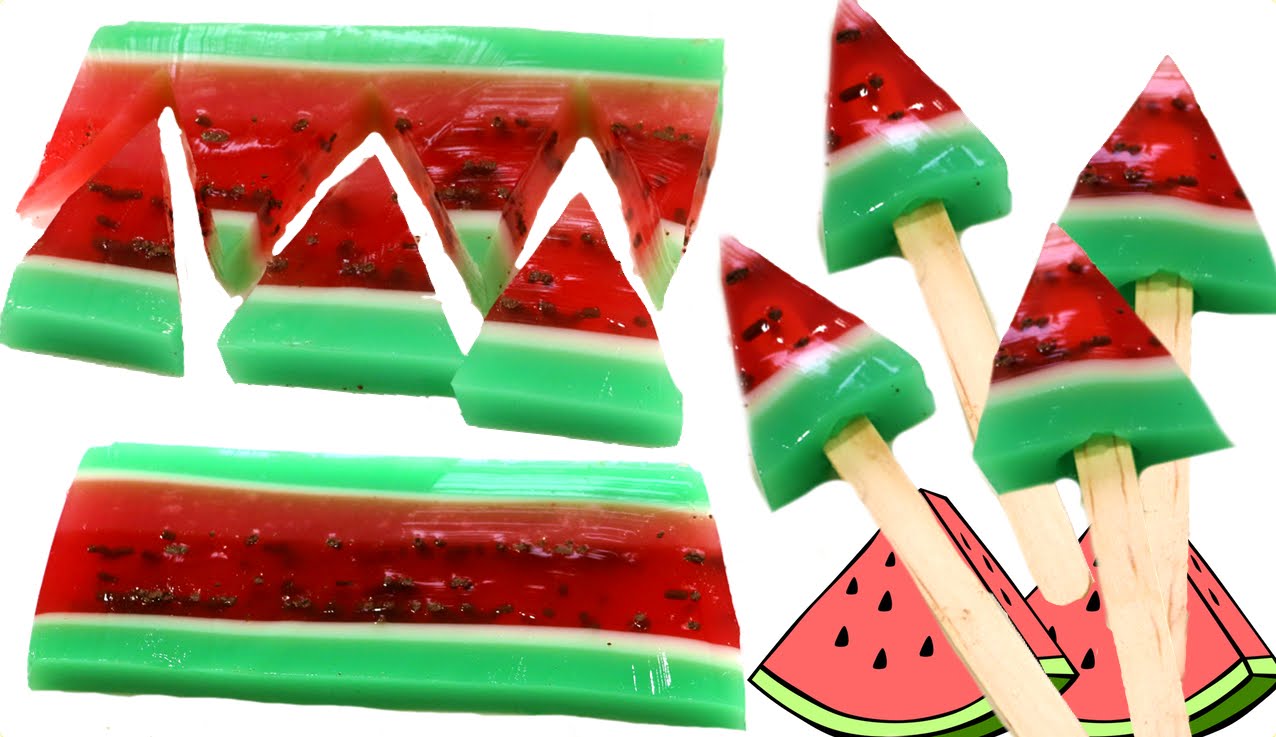 Cómo hacer piruletas de gelatina de sandia