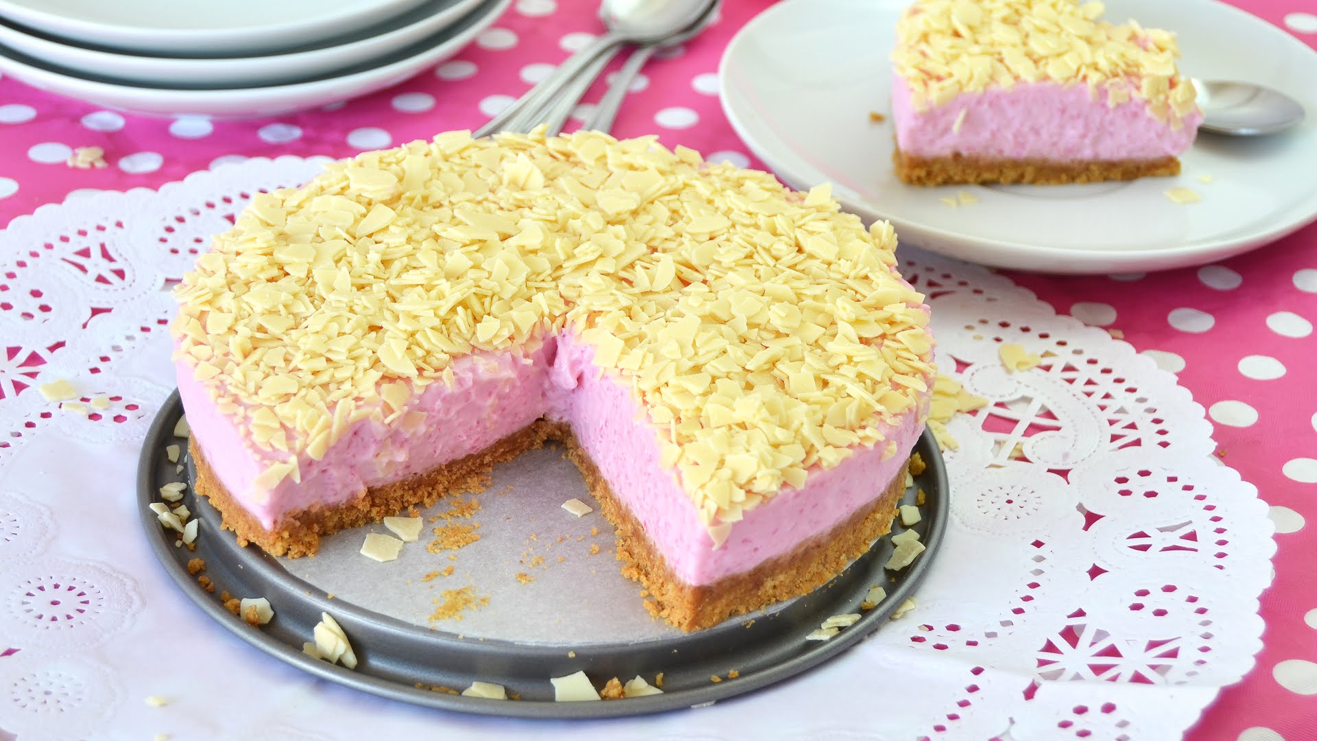 Tarta de Petit Suisse de Fresa sin Horno