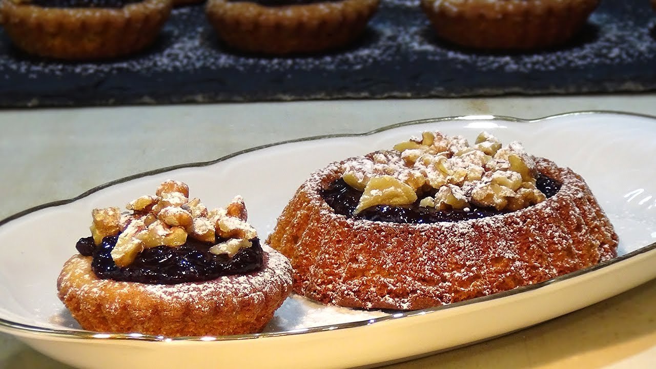 Sablé bretón con mermelada y nueces