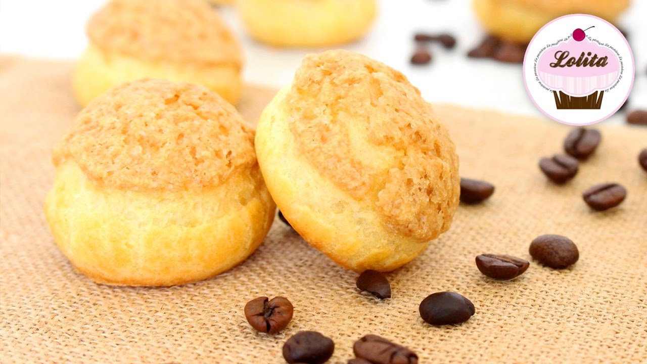 Profiterol craquelín con relleno de café