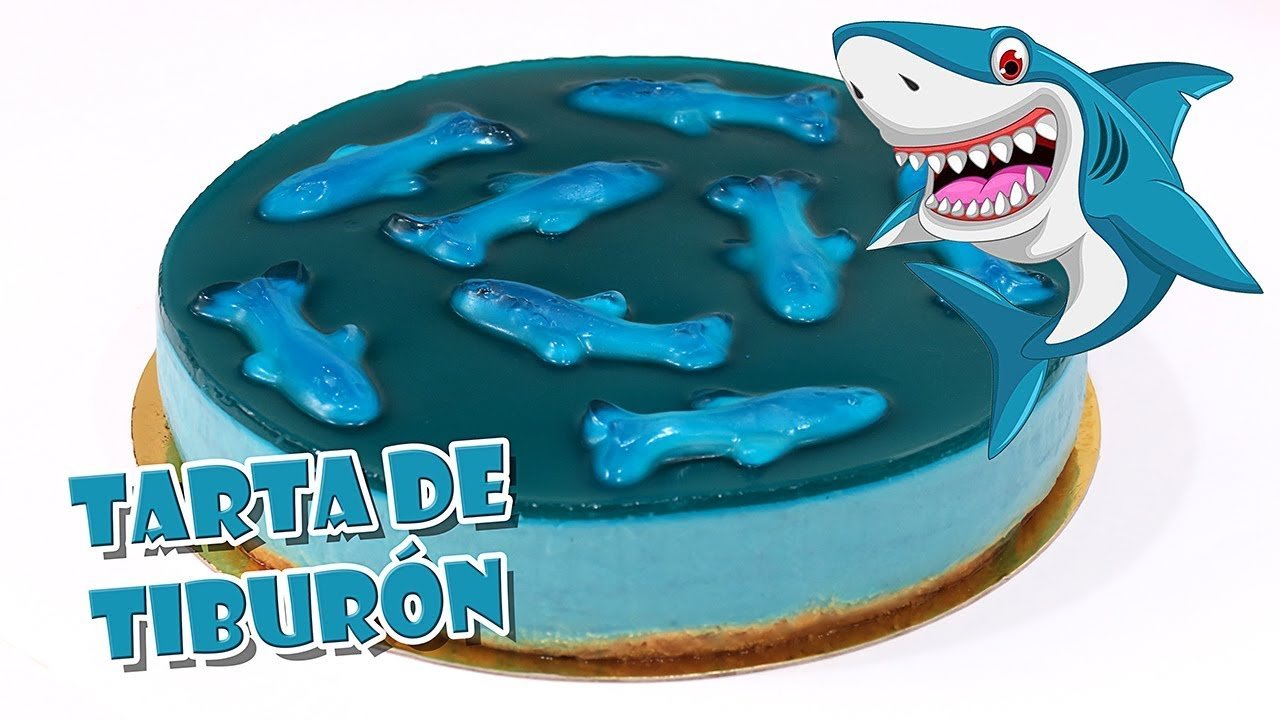Tarta de gomitas de tiburón