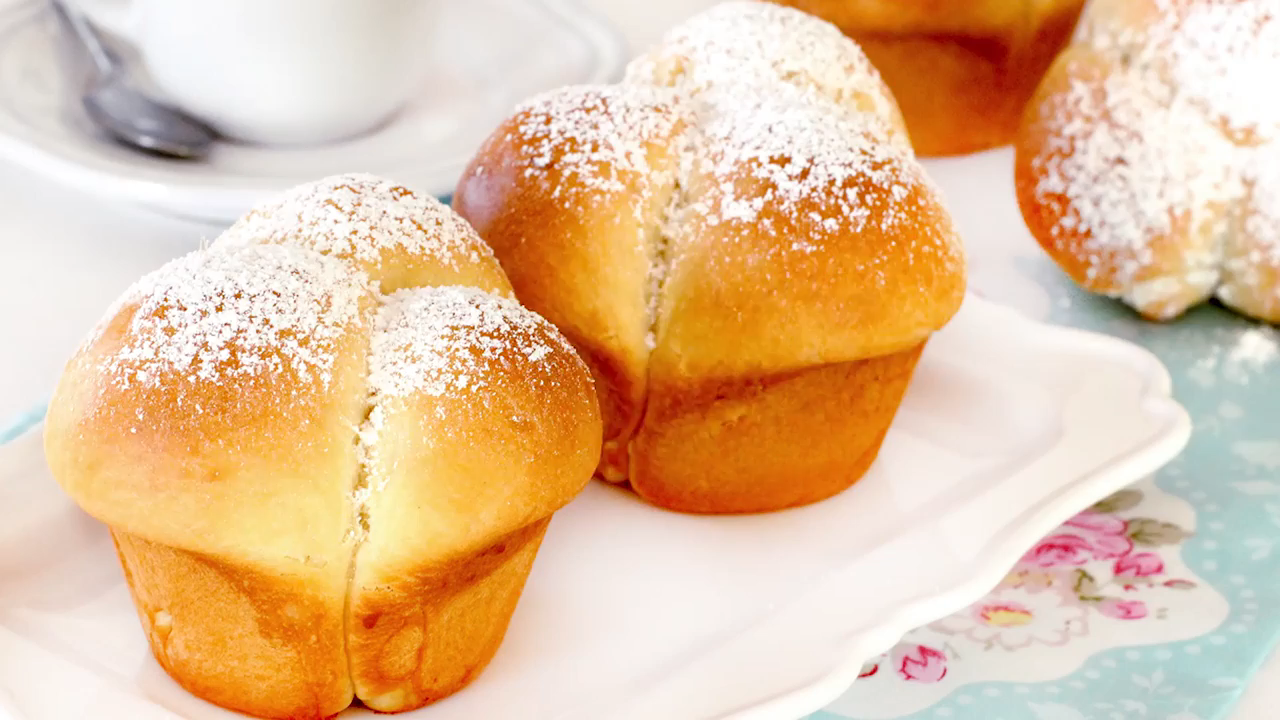 Mini brioches esponjosos