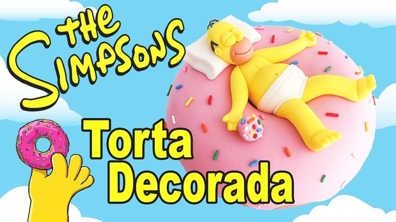 Pastel de Dona Gigante con Homero Simpson