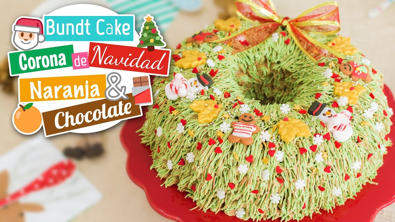 Corona de Navidad de naranja y chocolate