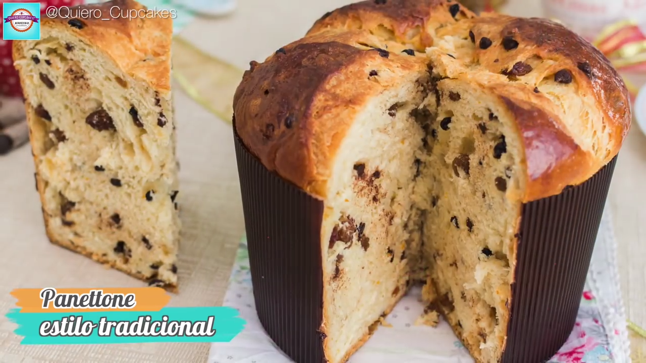 Panettone tradicional de Navidad