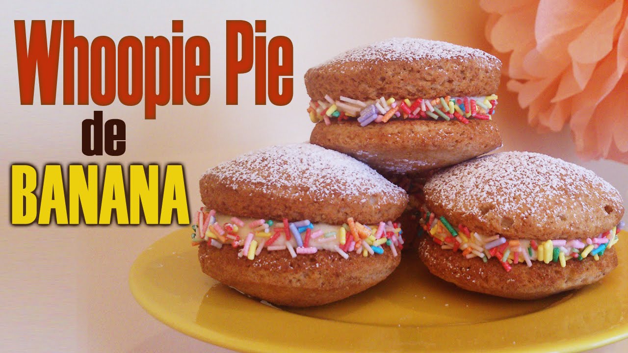 Galletas de plátano rellenas con crema de queso